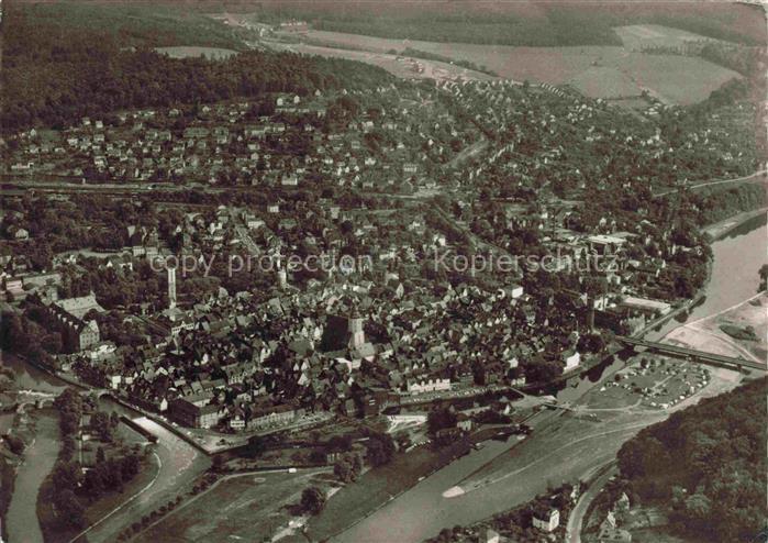 Hann Muenden Hannoversch Muenden Goettingen Fliegeraufnahme