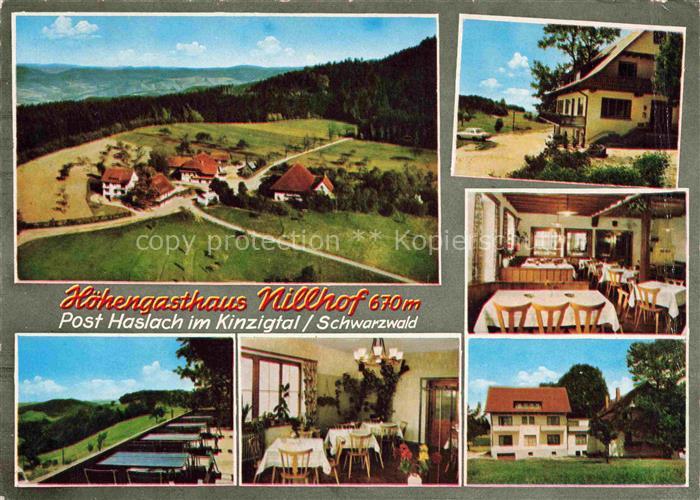 Haslach Kinzigtal Fliegeraufnahme Hoehengasthaus Nillhof Gastraeume Terrasse
