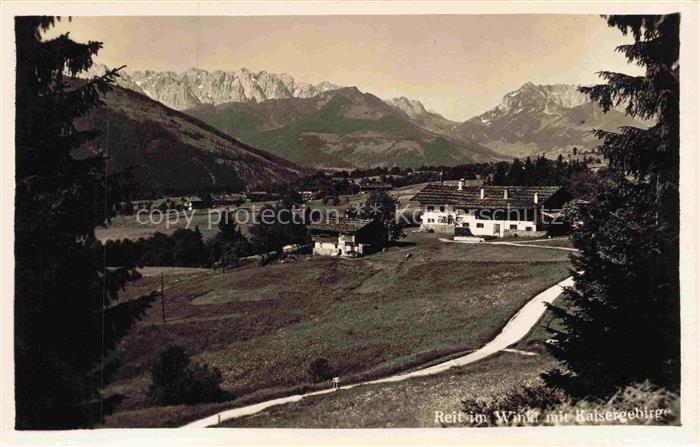 Reit Winkl Panorama Blick gegen Kaisergebirge