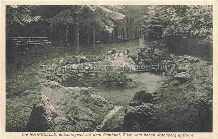 Winterberg  Hochsauerland NRW Ruhrquelle