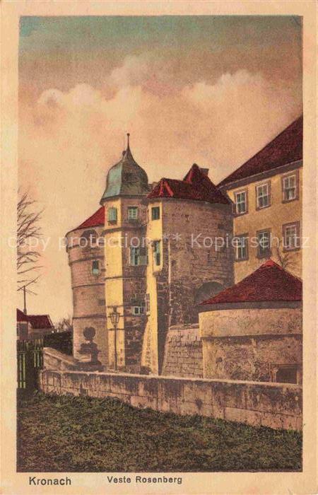 Kronach Oberfranken Veste Rosenberg Kuenstlerkarte