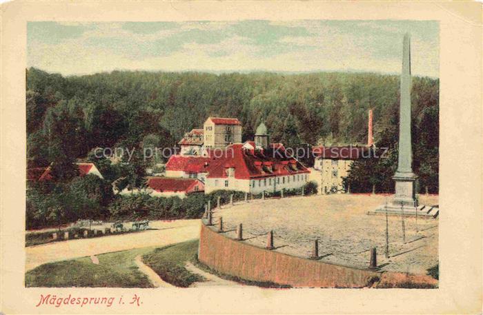 Maegdesprung Harzgerode Sachsen-Anhalt Teilansicht Denkmal