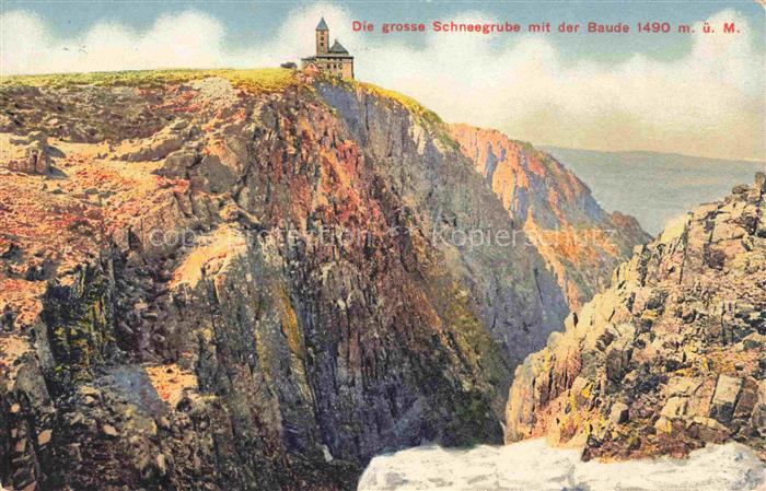 Schreiberhau Szklarska Poreba Riesengebirge PL Die grosse Schneegrube mit der Ba