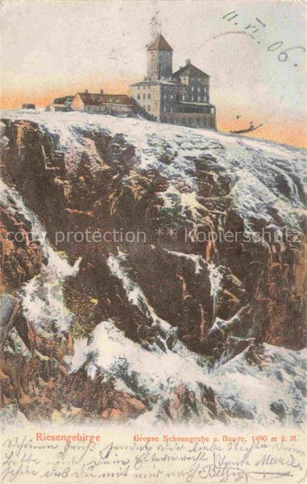 Karpacz Krummhuebel Riesengebirge PL Grosse Schneekoppe Bergbaude