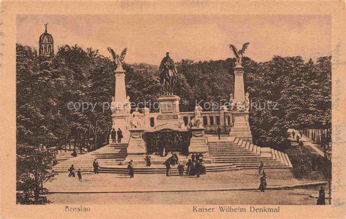 Breslau WROCLAW PL Kaiser Wilhelm Denkmal