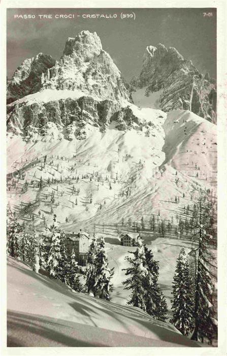 Passo Tre Croci 1808m Cortina d Ampezzo Veneto IT Cristallo Gebirgspanorama Dolo