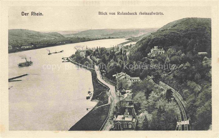 REMAGEN Rheinland-Pfalz Panorama Blick von Rolandseck rheinaufwaerts