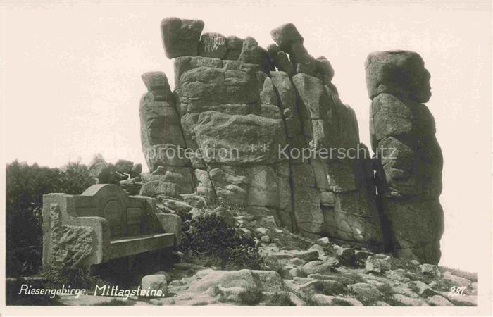 Podgorzyn Jelenia Gora Giersdorf Riesengebirge PL Mittagsteine Felsformationen