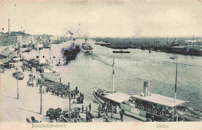 Stettin SZCZECIN Pommern PL Dampfschiffbollwerk
