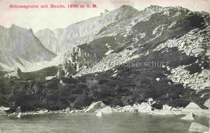 Karpacz Krummhuebel Riesengebirge PL Schneegrube mit Baude