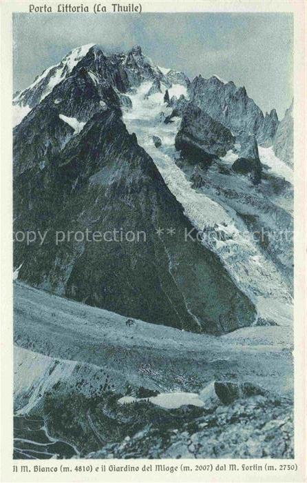 Porta Littoria La Thuile Valle d Aosta IT Monte Bianco e il Giardino del Miage d