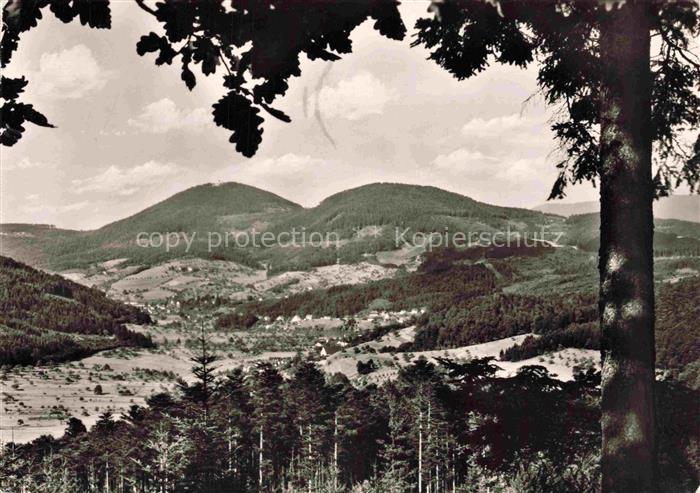 Gerolsau BADEN-BADEN Panorama Blick gegen Baden-Baden und Merkur Schwarzwald