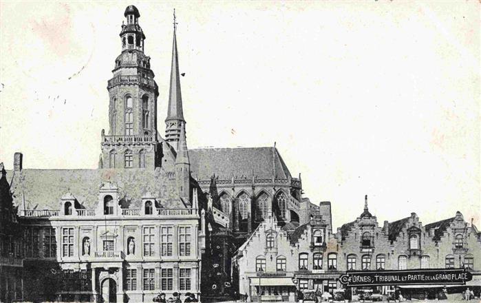 Furnes Veurne West-Vlaanderen Belgie Tribunal et Partie de la Grand Place