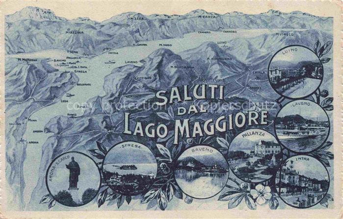 Lago Maggiore Region und Umgebung aus der Vogelperspektive Orte am See Panoramak