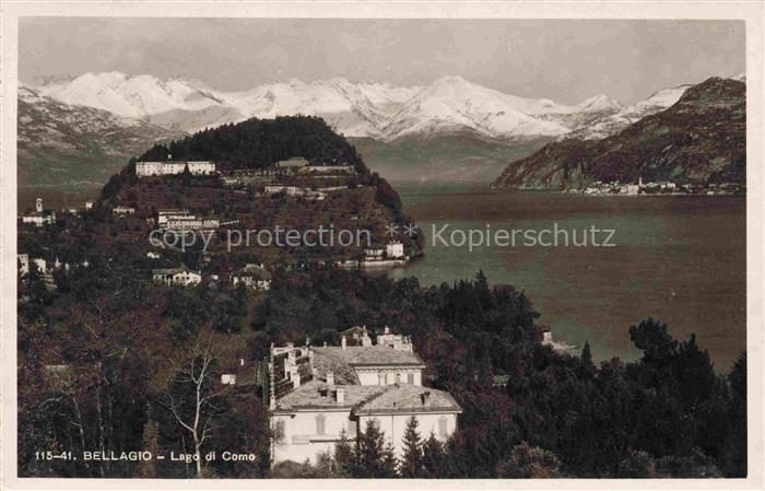 Bellagio Lago di Como IT Panorama Lago di Como Alpi