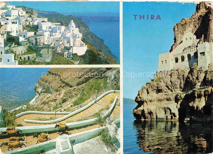 Thira Thera Tera Santorin Greece Teilansichten Steilkueste