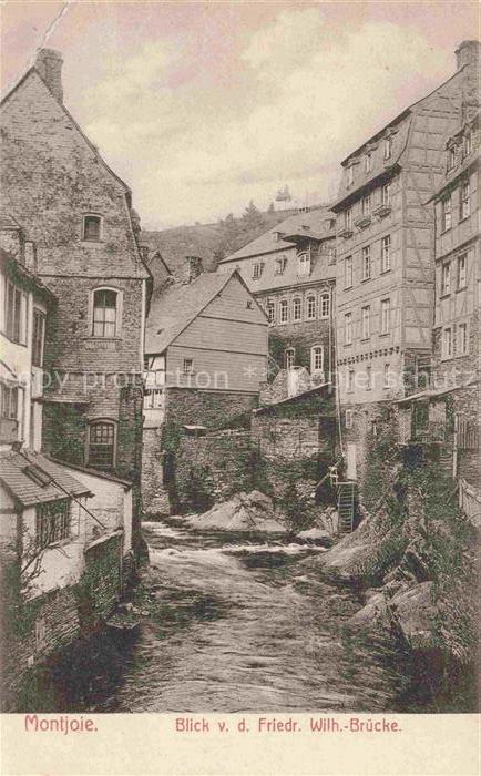 Montjoie Monschau Blick von der Friedricch Wilhelm Bruecke