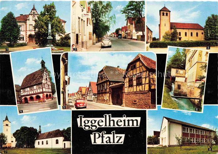 Iggelheim Pfalz Schule Kath Kirche Buschgasse Ev Kirche Luitpodstr Rathaus Muehl