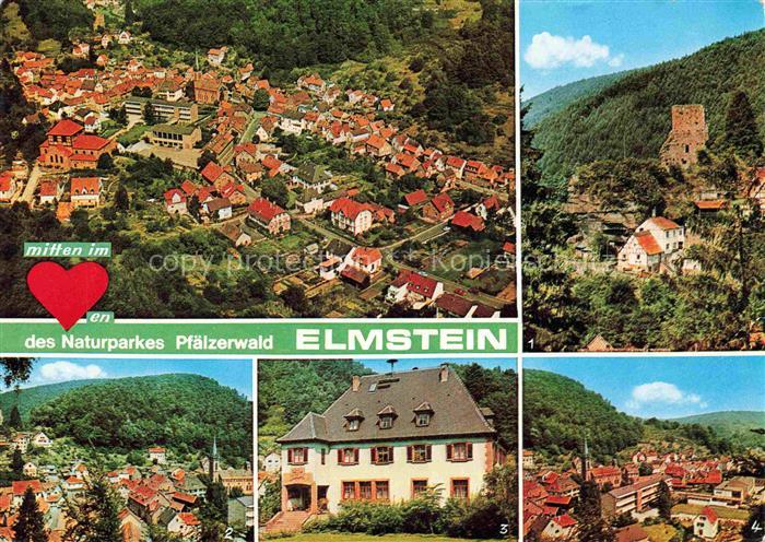 Elmstein Rheinland-Pfalz Fliegeraufnahme Burg Elmstein Buergermeisteramt Heinric