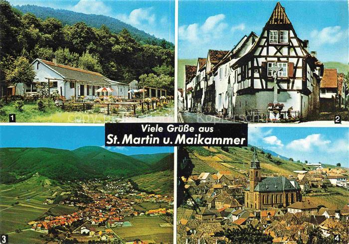 St Martin Pfalz Schuetzenhaus Maikammer Fachwerkhaus St Martin Kath Kirche