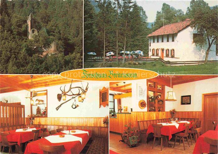 Breitenstein Pfalz Forsthaus Breitenstein Ruine Gastraeume