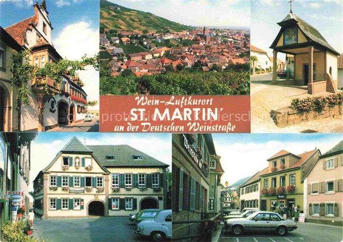 St Martin Weinstrasse Pfalz Panorama Kapelle Rathaus Dorfpartie