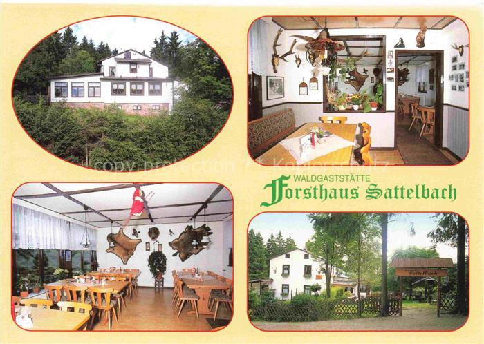 Oberhof Thueringen Waldgaststaette Forsthaus Sattelbach Gastraeume Eingangstor