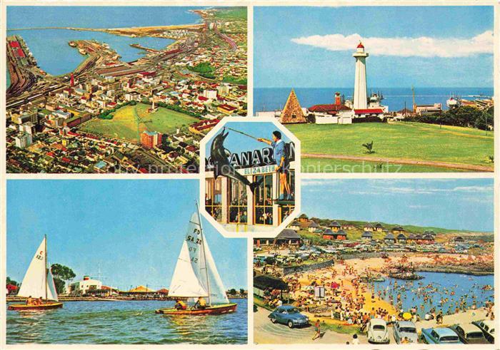 Port Elizabeth Southafrica Fliegeraufnahme Leuchtturm Bootspartie Delphinarium