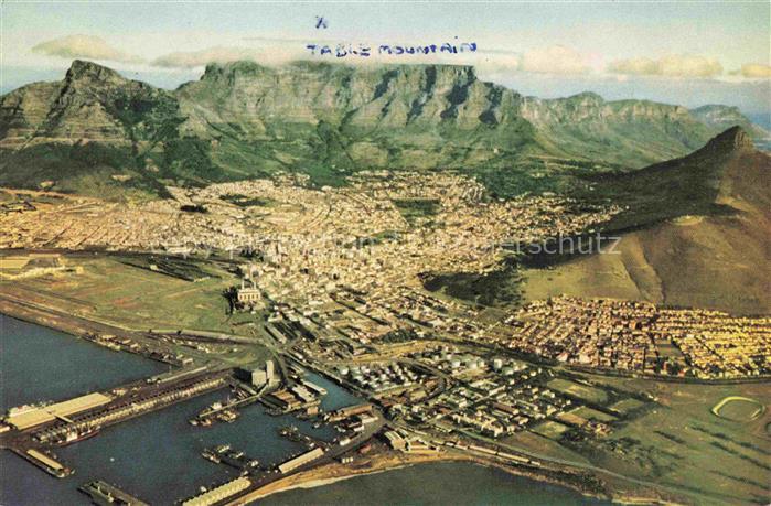 Cape-Town Kaapstad Kapstadt South-Africa RSA Aerial view of Cape Town lying in t