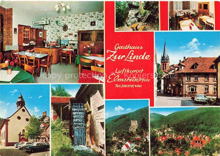 Elmstein Rheinland-Pfalz Gasthaus zur Linde Restaurant Nibelungenfelsen Kirchpla