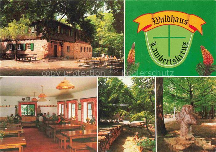 Neidenfels Pfalz Waldhaus Lambertskreuz Gastraum Biergarten Waldpartie
