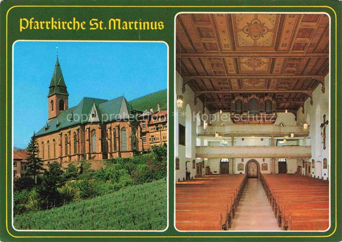 St Martin Weinstrasse Pfalz Pfarrkirche St. Martinus Innenansicht