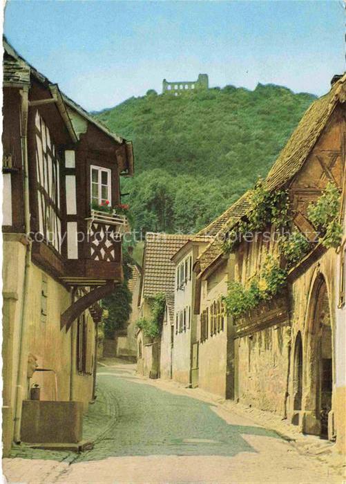 Hambach  Neustadt Weinstrasse Schlossgasse mit Blick zum Hambacher Schloss