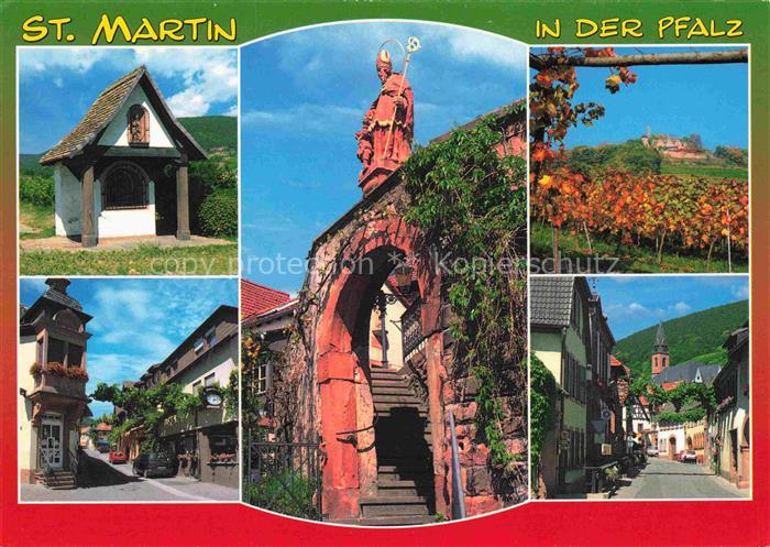 St Martin Pfalz Ortsmotive Zentrum Weinberge