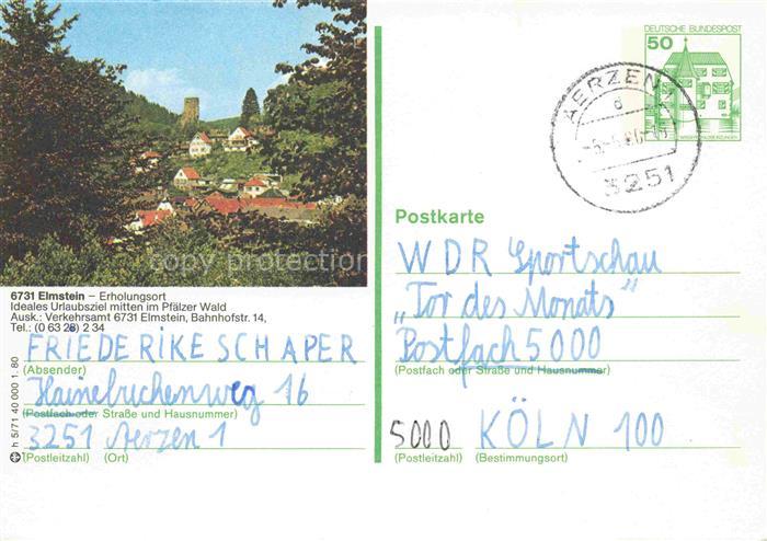 Elmstein Rheinland-Pfalz Panorama Erholungsort im Pfaelzer Wald