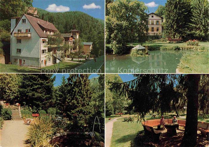 Frankenstein Pfalz Erholungs- und Altersheim Diemerstein Parkanlagen Teich