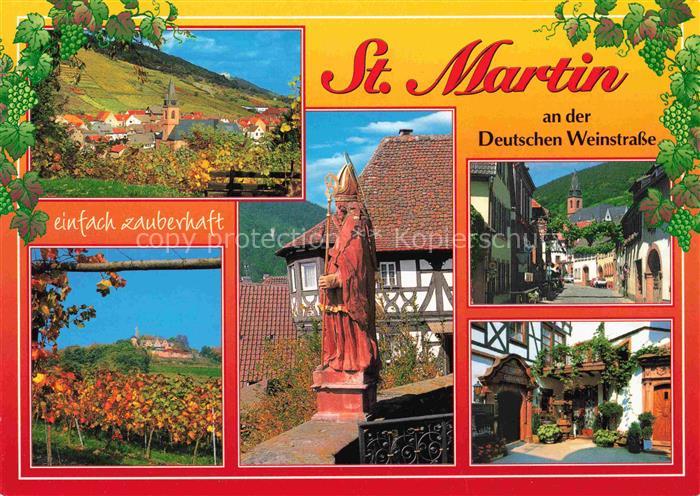 St Martin Pfalz Teilansichten Erholungsort an der Deutschen Weinstrasse Weinberg
