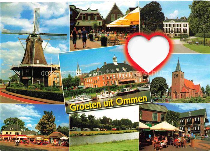 Ommen Overijssel NL Teilansichten Windmuehle Kirche Campingplatz Gaststaette Str
