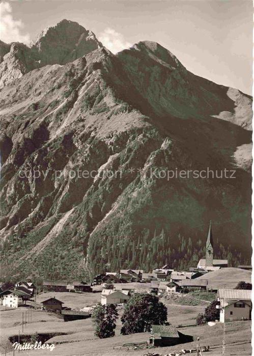MITTELBERG Kleinwalsertal AT Panorama Blick gegen Widderstein