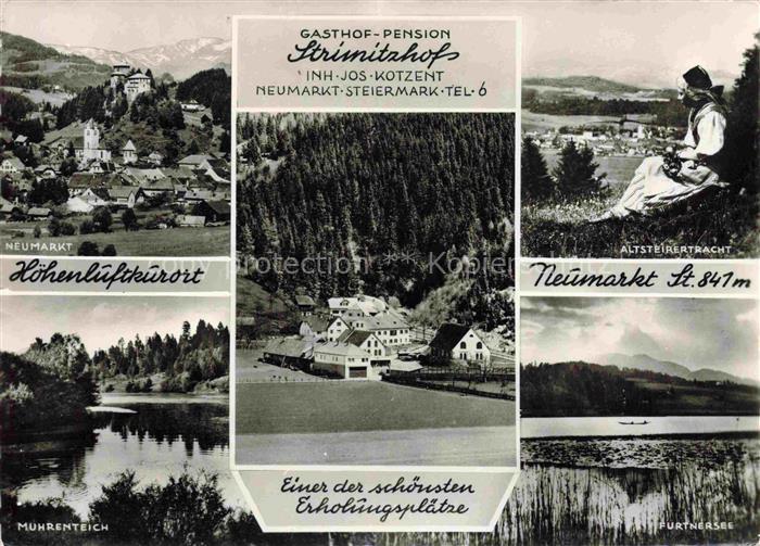 Neumarkt Steiermark AT Panorama Gasthof Pension Strimitzhof Altsteirer Tracht Mu