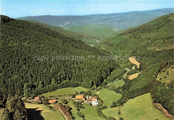 Struempfelbrunn Waldbrunn Muehle im oberen Hoellgrund Fliegeraufnahme