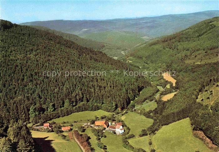 Struempfelbrunn Waldbrunn Muehle im oberen Hoellgrund Fliegeraufnahme