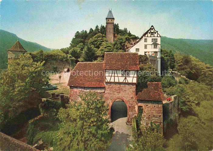 Hirschhorn Neckar Hessen Schloss Hotel auf der Burg Burghof