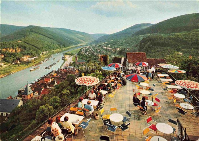 Hirschhorn Neckar Hessen Schloss Hotel auf der Burg Hirschhorn Terrasse