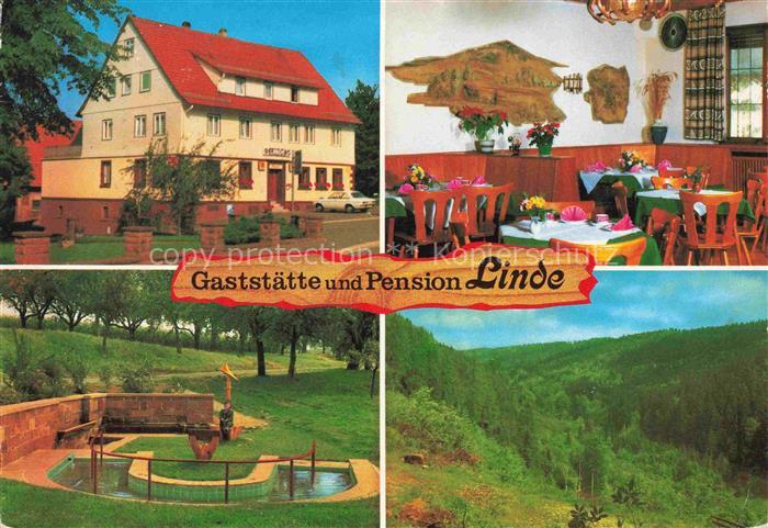 Schollbrunn Waldbrunn Neckar-Odenwald BW Gaststaette Pension Linde Gaststube Was