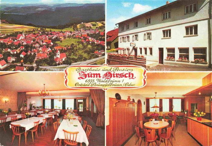 Struempfelbrunn Waldbrunn Gasthaus Pension Zum Hirsch Gastraeume Panorama