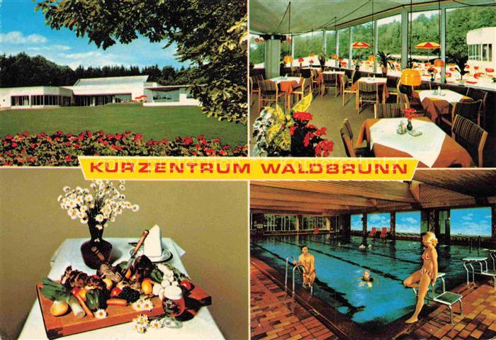 Struempfelbrunn Waldbrunn Kurzentrum Waldbrunn Cafe Restaurant Gastraum Hallenba