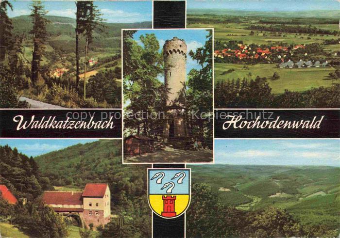 Waldkatzenbach Panorama Katzenbachturm Gasthaus Zur Muehle