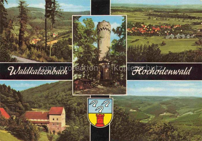 Waldkatzenbach Panorama Katzenbuckelturm Gasthaus zur Muehle