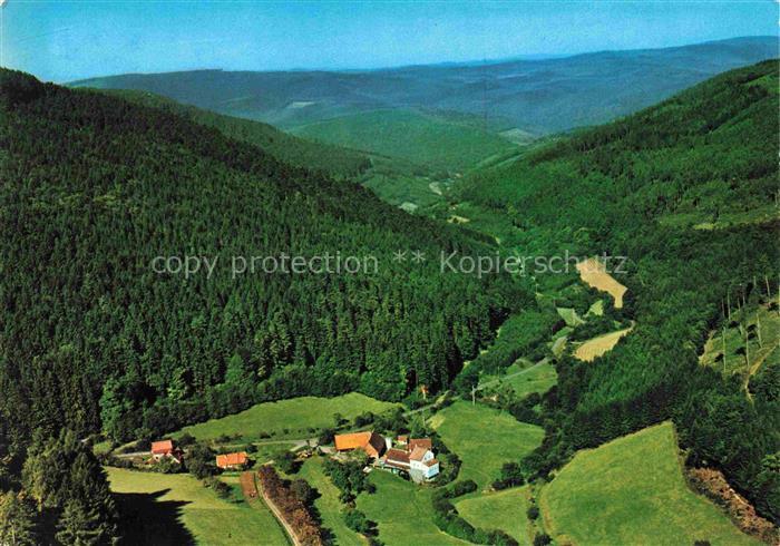 Struempfelbrunn Waldbrunn Muehle im oberen Hoellgrund Fliegeraufnahme